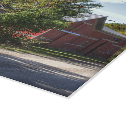 U R There Photography Bordman Roadside Buddies II Rustic Farmhouse Tempered-Glass Cutting Board