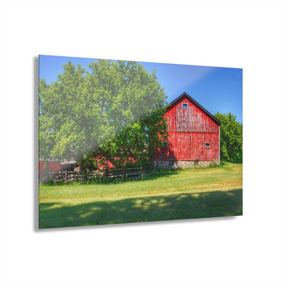U R There Photography Five Lakes Red IV Rustic Farmhouse Acrylic Wall Print