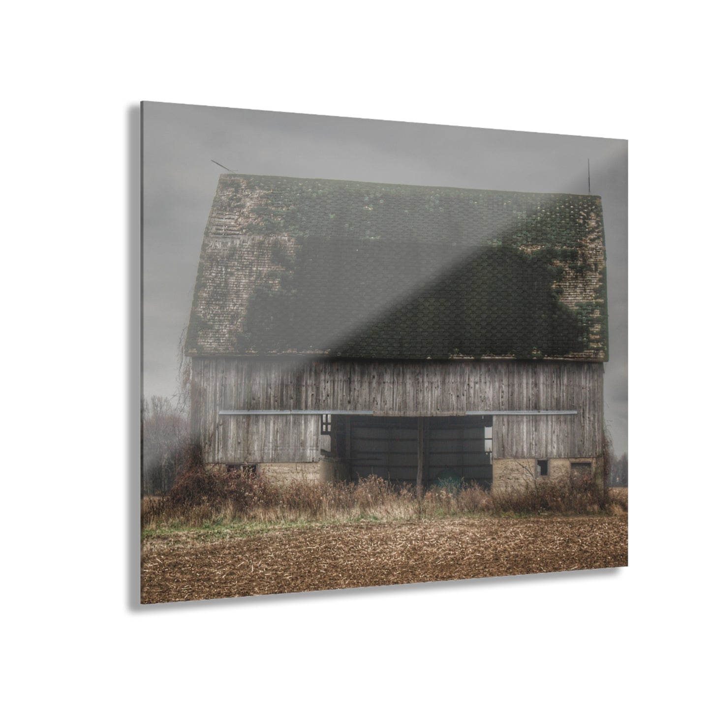 U R There Photography Stone Road Old Grey II Rustic Farmhouse Acrylic Wall Print