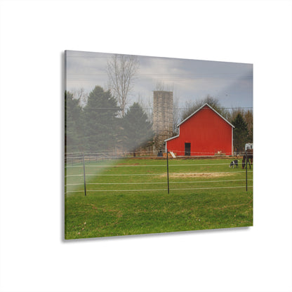 U R There Photography Fostoria Little Red Rustic Farmhouse Acrylic Wall Print