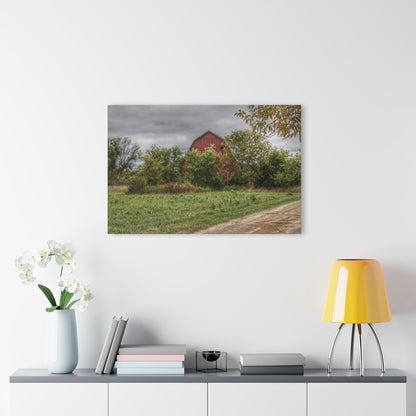 U R There Photography Bristol Road Hidden Red Rustic Farmhouse Acrylic Wall Print