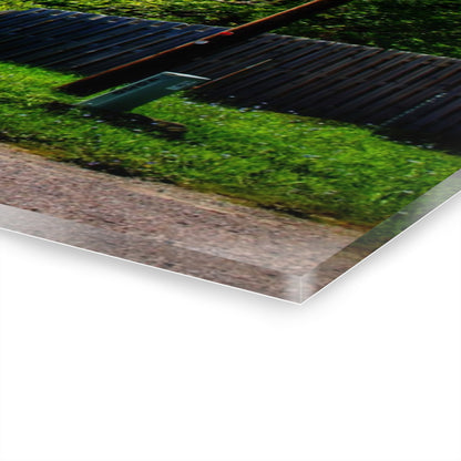 U R There Photography Dryden Road Grey Rustic Farmhouse Acrylic Wall Print