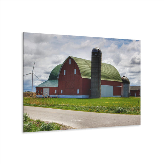 U R There Photography Rescue Road Red Rustic Farmhouse Acrylic Wall Print