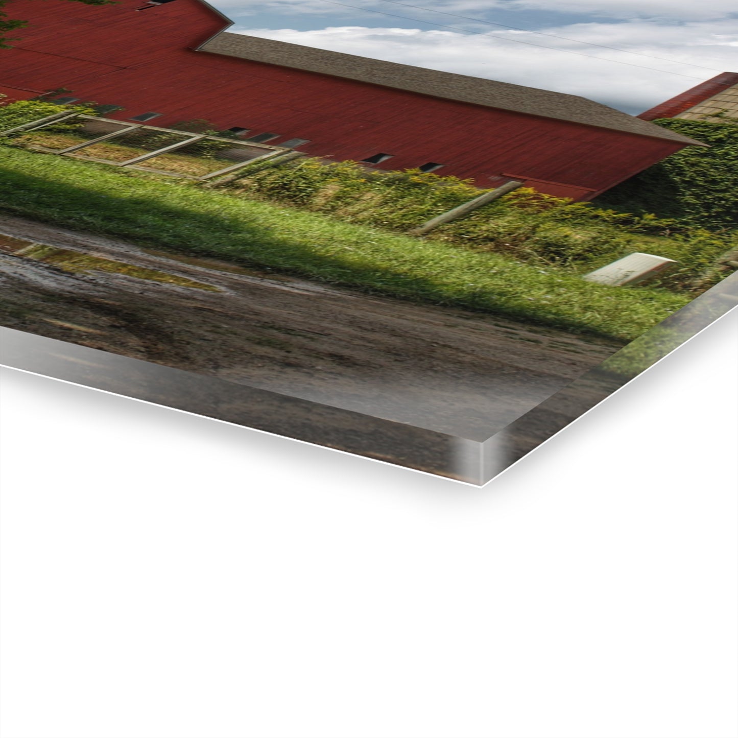 U R There Photography Metamora Road Red Rustic Farmhouse Acrylic Wall Print