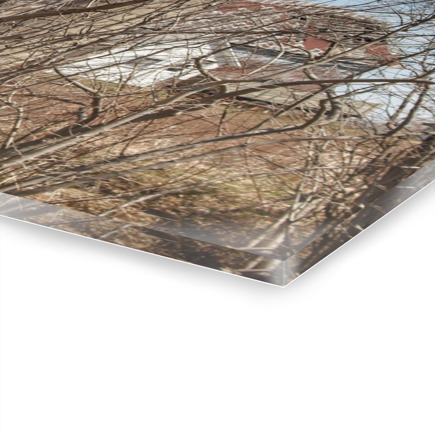 U R There Photography Hill Road Hidden Grey III Rustic Farmhouse Acrylic Wall Print