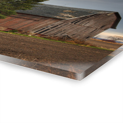 U R There Photography Owendale Red Rustic Farmhouse Acrylic Wall Print