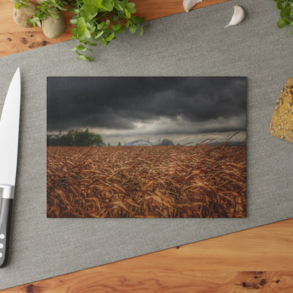 U R There Photography Garner Road Hidden White Rustic Farmhouse Tempered-Glass Cutting Board