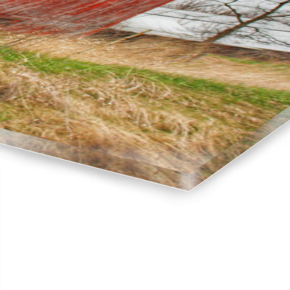 U R There Photography Columbiaville Red 2020 Rustic Farmhouse Acrylic Wall Print