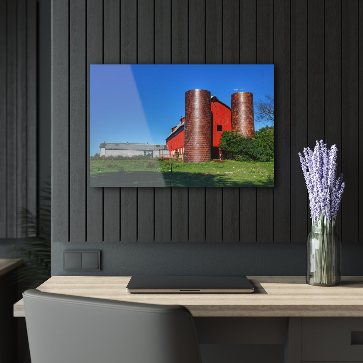U R There Photography Baldwin Red I Rustic Farmhouse Acrylic Wall Print