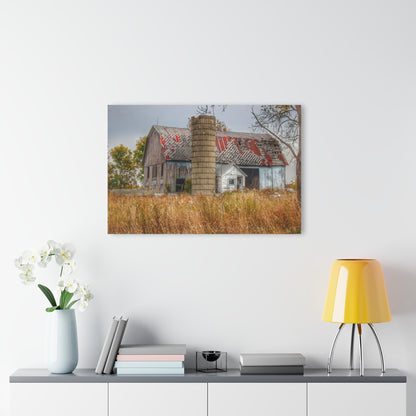 U R There Photography Hill Road Roadside Grey I Rustic Farmhouse Acrylic Wall Print