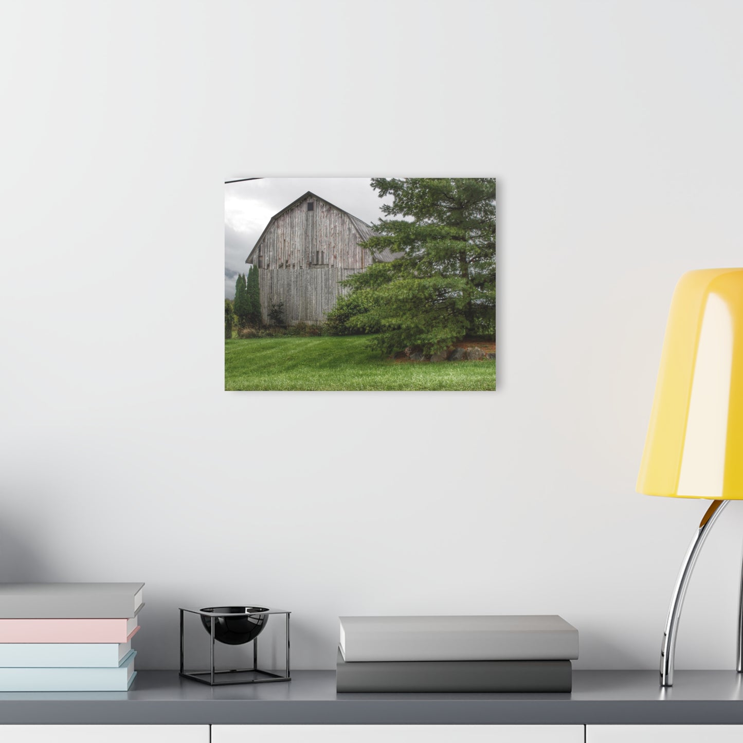 U R There Photography Dequindre Road Grey II Rustic Farmhouse Acrylic Wall Print