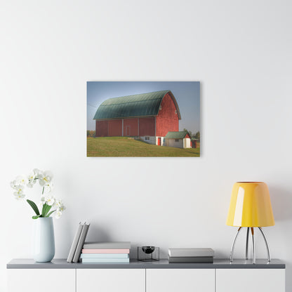 U R There Photography Barnes Road Red Rustic Farmhouse Acrylic Wall Print