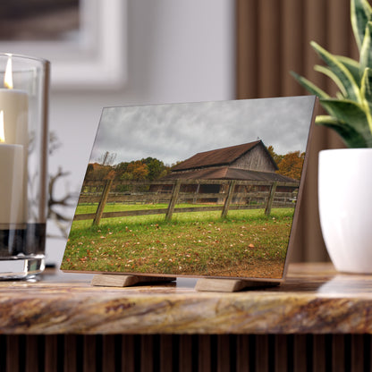 U R There Photography Chalet Grey I Rustic Farmhouse Decorative Ceramic Tile