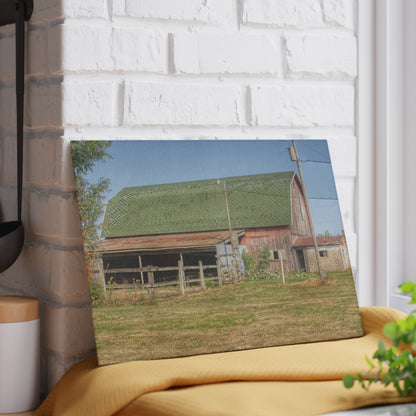 U R There Photography Farrand Road Red with Corral Rustic Farmhouse Tempered-Glass Cutting Board
