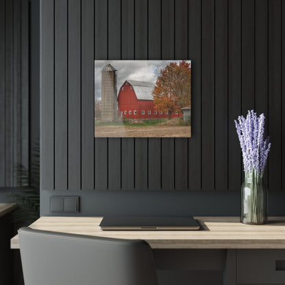 U R There Photography Brigham Road Red Rustic Farmhouse Acrylic Wall Print