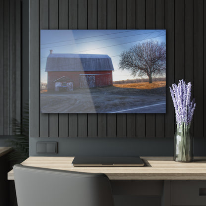 U R There Photography Rochester Red on a Spring Morning Rustic Farmhouse Acrylic Wall Print