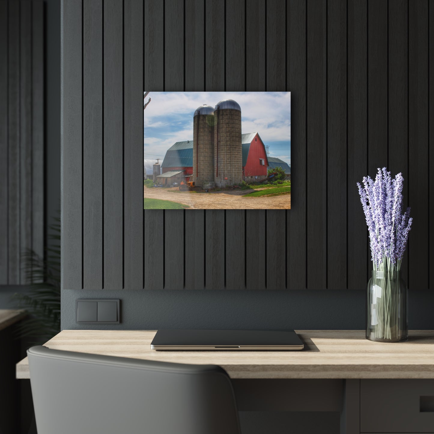 U R There Photography South Washburn Red Rustic Farmhouse Acrylic Wall Print