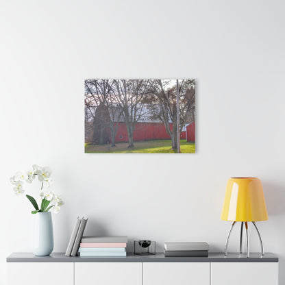 U R There Photography Vienna Road Hidden Red Rustic Farmhouse Acrylic Wall Print