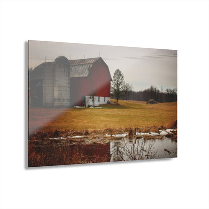 U R There Photography Havens Road Red Rustic Farmhouse Acrylic Wall Print