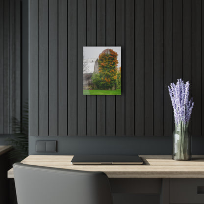 U R There Photography Ludwig Road Oxford Grey and Silo Rustic Farmhouse Acrylic Wall Print