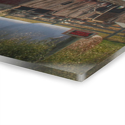 U R There Photography Irish Road Old Reds I Rustic Farmhouse Acrylic Wall Print