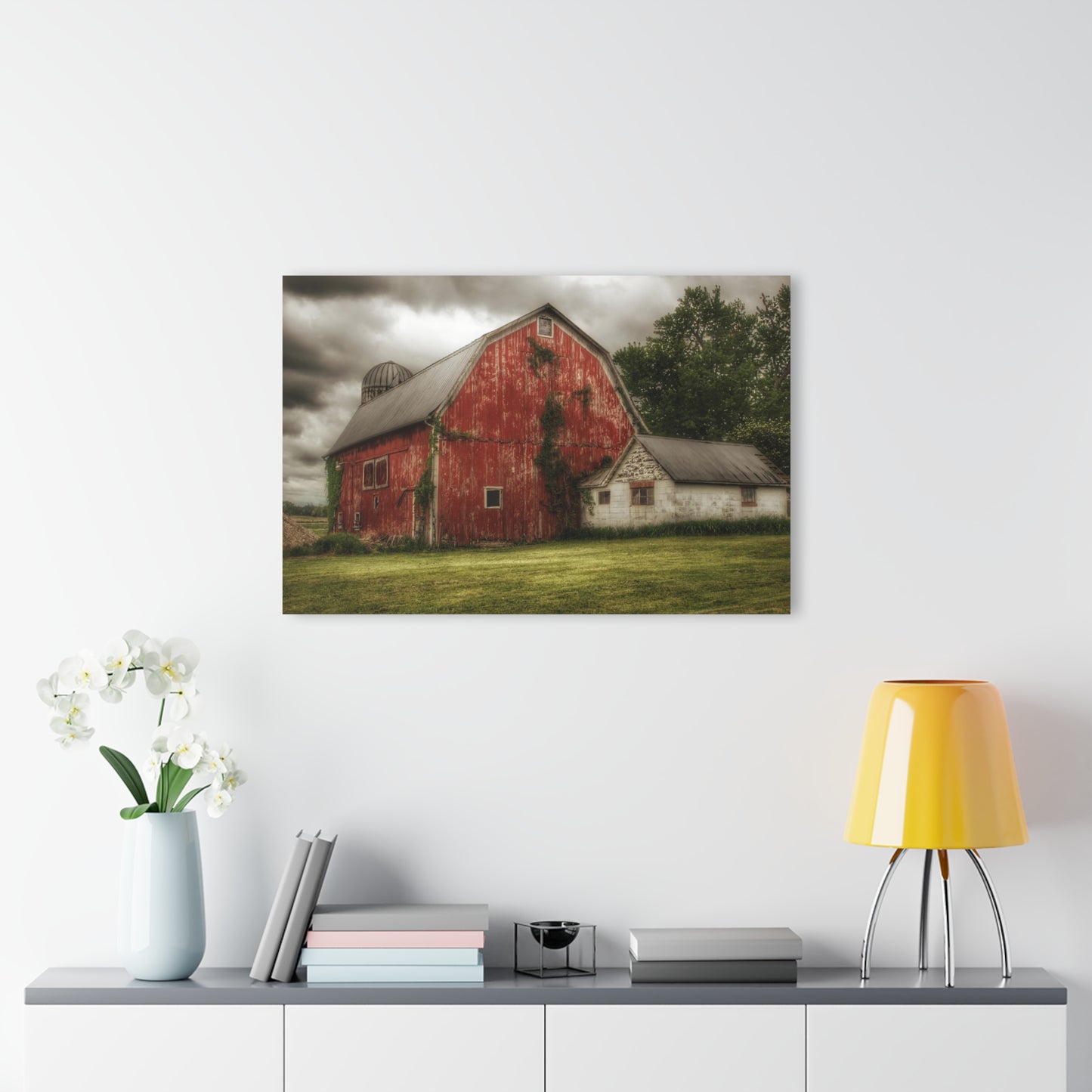 U R There Photography Stanley Road Red I Rustic Farmhouse Acrylic Wall Print