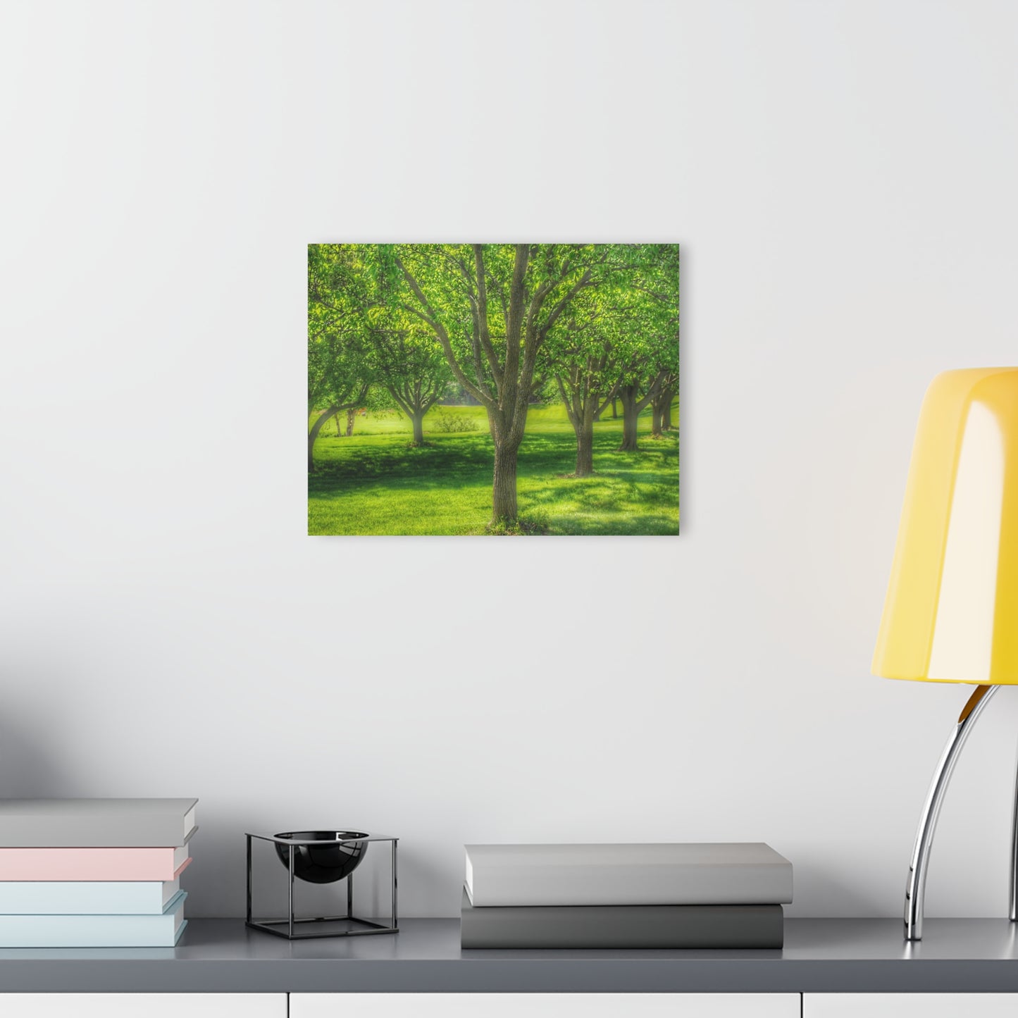 U R There Photography Spring Trees in Chartreuse Rustic Farmhouse Acrylic Wall Print