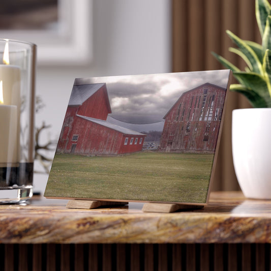 U R There Photography Church Road Reds Rustic Farmhouse Decorative Ceramic Tile