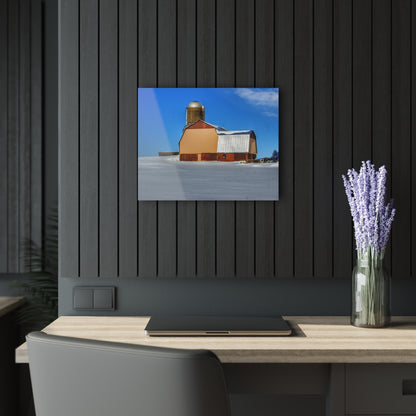U R There Photography Bay City - Forestville Beige Barn Rustic Farmhouse Acrylic Wall Print