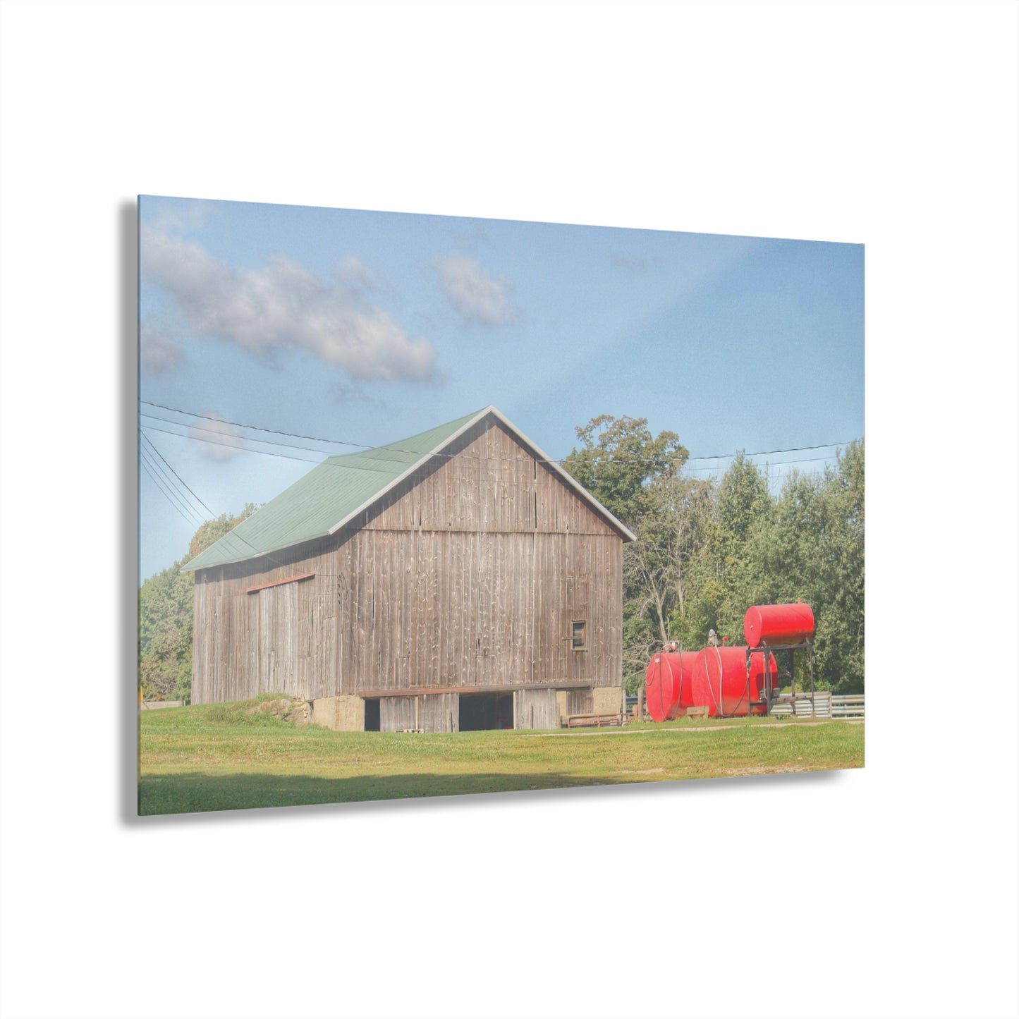U R There Photography Kingston Road Grey Rustic Farmhouse Acrylic Wall Print