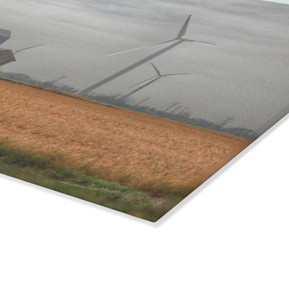 U R There Photography Pinabog Greys Rustic Farmhouse Tempered-Glass Cutting Board