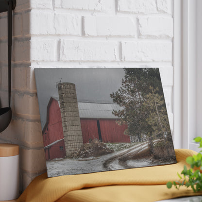 U R There Photography South Kirk Road Red Rustic Farmhouse Acrylic Wall Print