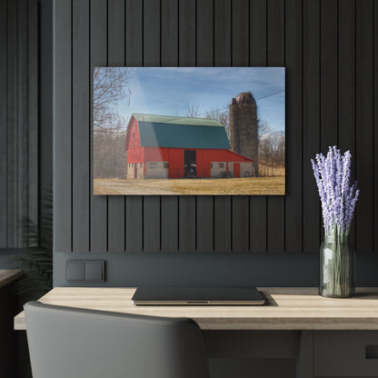 U R There Photography Wilson Road Red and Silo II Rustic Farmhouse Acrylic Wall Print