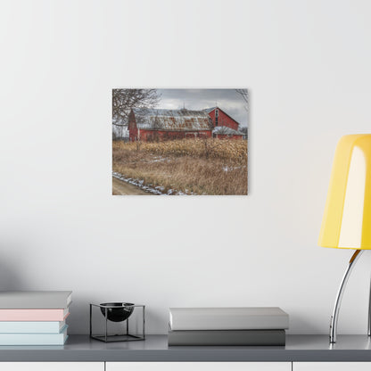 U R There Photography Edward Road Reds Rustic Farmhouse Acrylic Wall Print