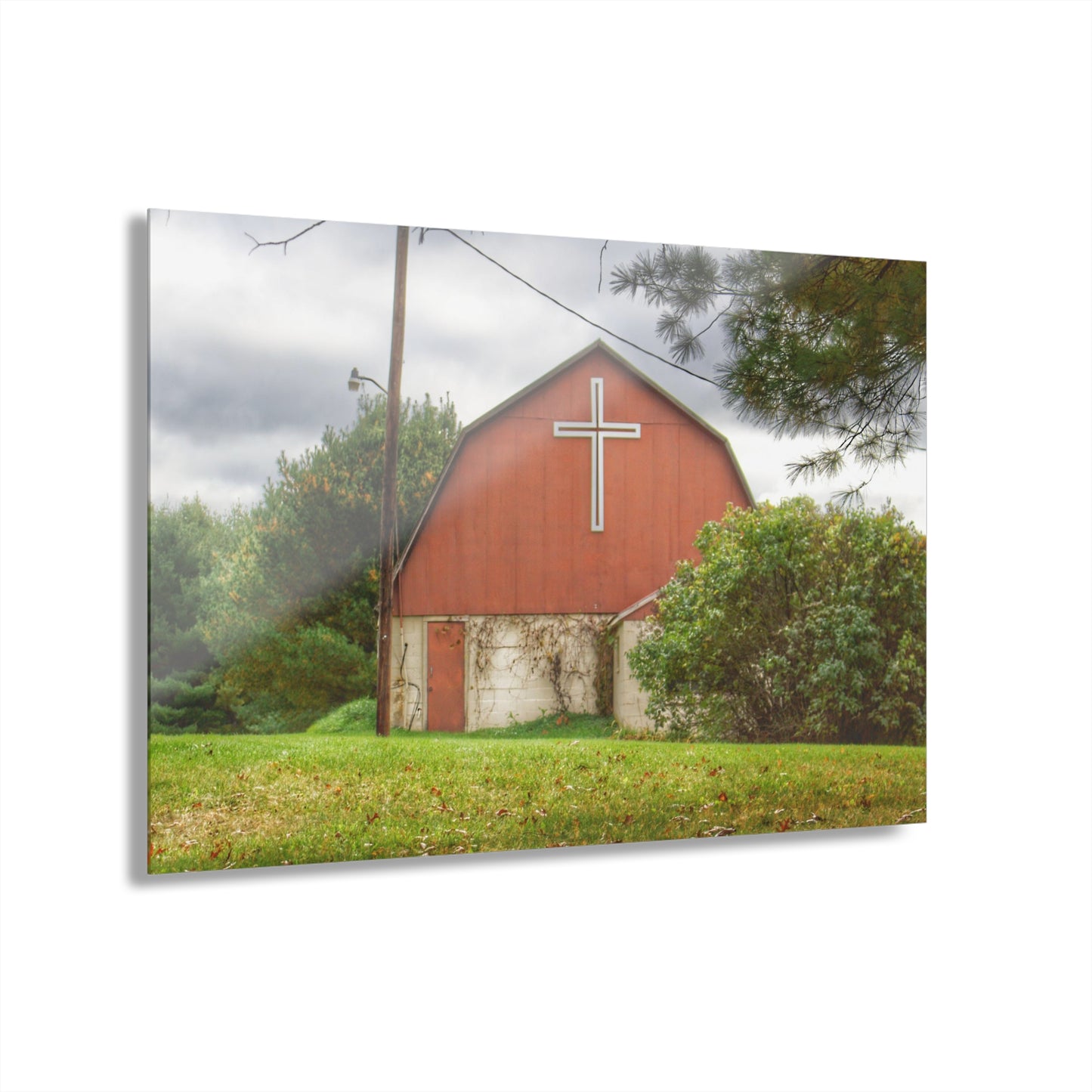 U R There Photography Flint River Road Cross Barn Rustic Farmhouse Acrylic Wall Print