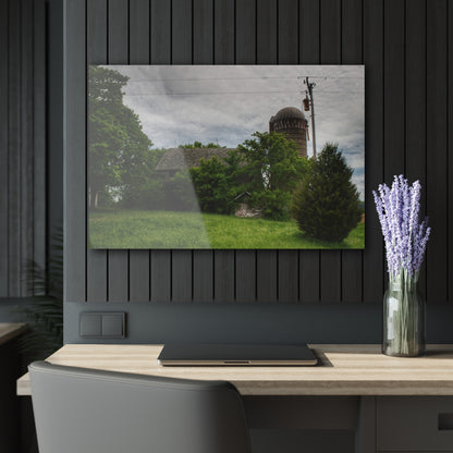 U R There Photography Higgins Road Greys Beyond the Greens Rustic Farmhouse Acrylic Wall Print