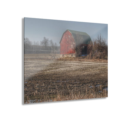U R There Photography Bowers Road Goodland Red Rustic Farmhouse Acrylic Wall Print