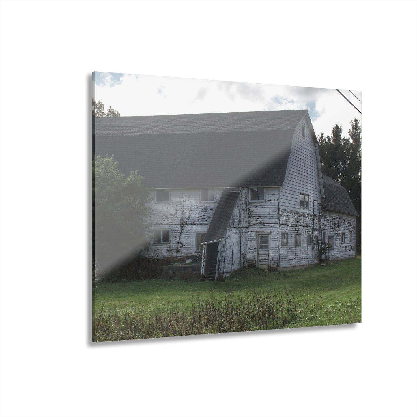 U R There Photography Metamora M-24 White Rustic Farmhouse Acrylic Wall Print
