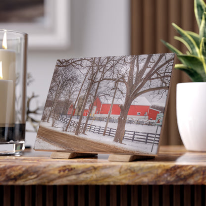 U R There Photography Barns of Barber Road I Rustic Farmhouse Decorative Ceramic Tile