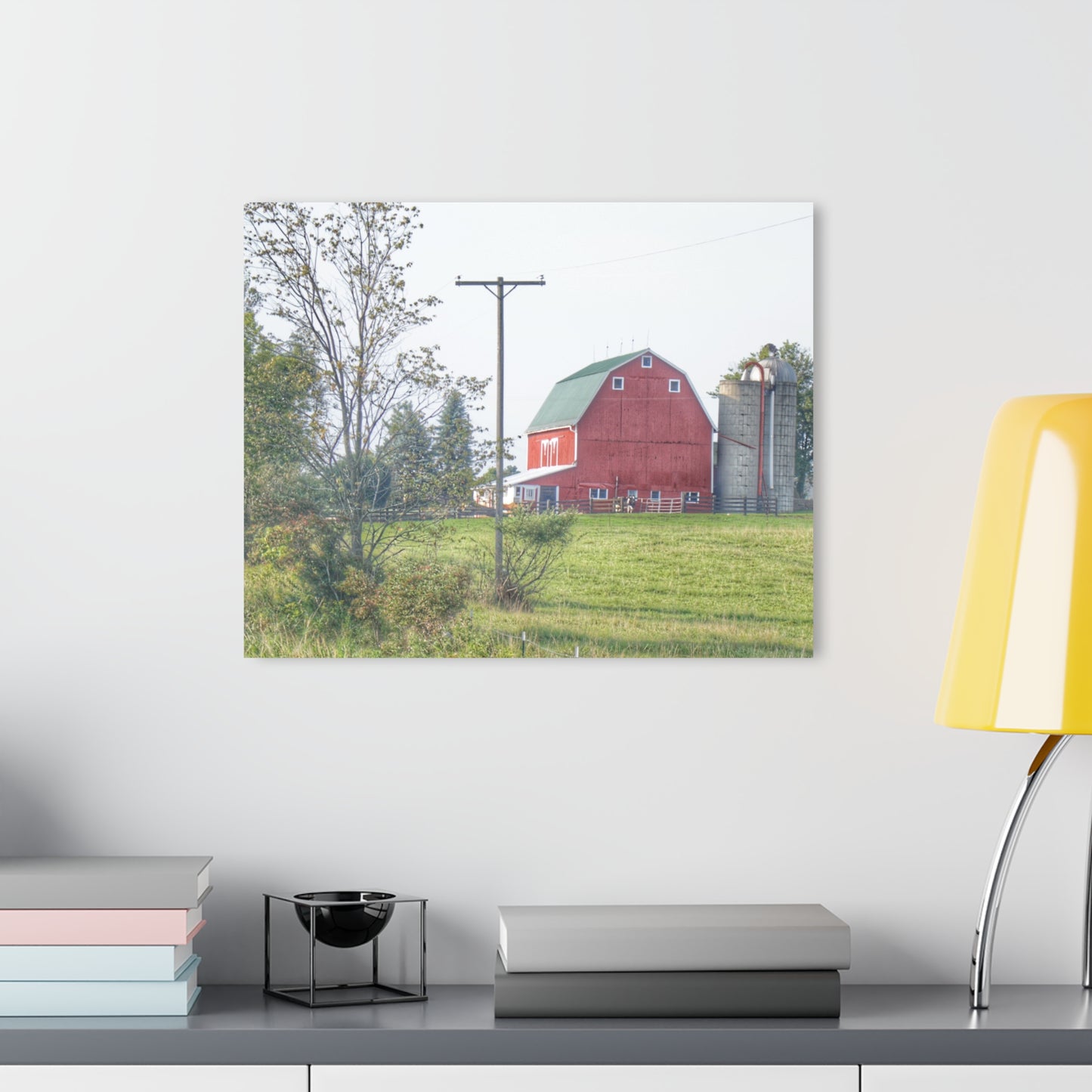 U R There Photography Stewart Road Red I Rustic Farmhouse Acrylic Wall Print