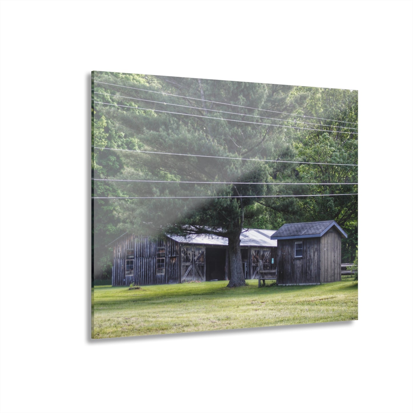 U R There Photography Leonard Road Roadside Greys Rustic Farmhouse Acrylic Wall Print