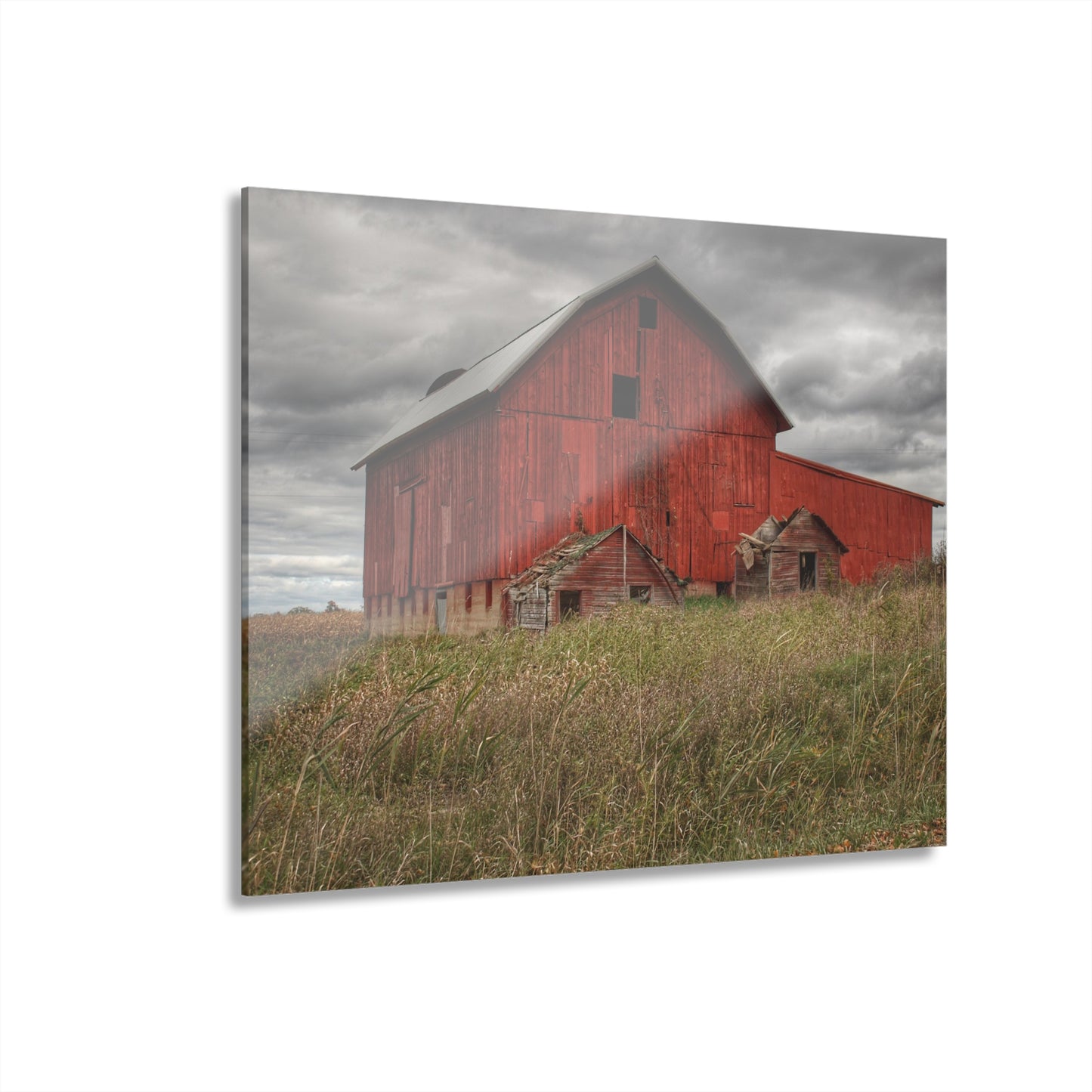 U R There Photography Horton Hilltop Red Rustic Farmhouse Acrylic Wall Print