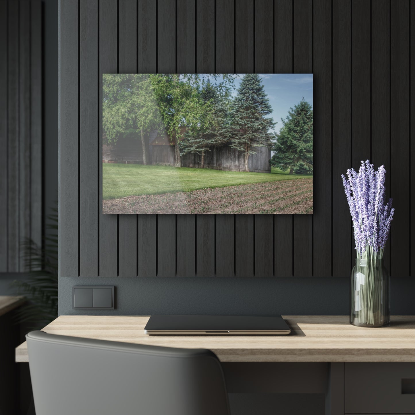 U R There Photography Barkley Road Greys II Rustic Farmhouse Acrylic Wall Print