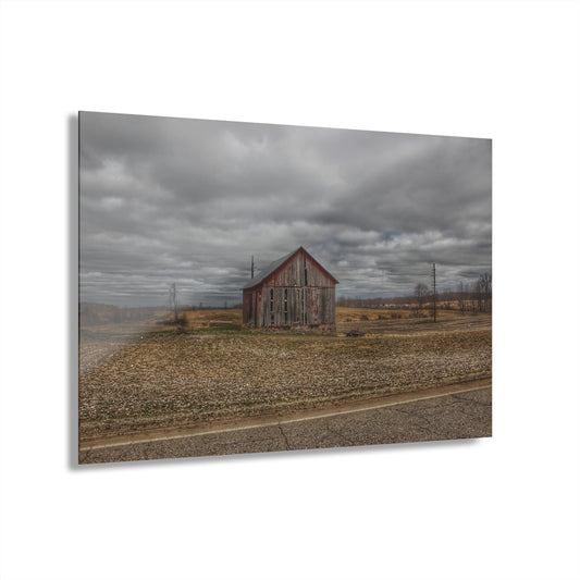 U R There Photography Barnes Road Little Red II Rustic Farmhouse Acrylic Wall Print