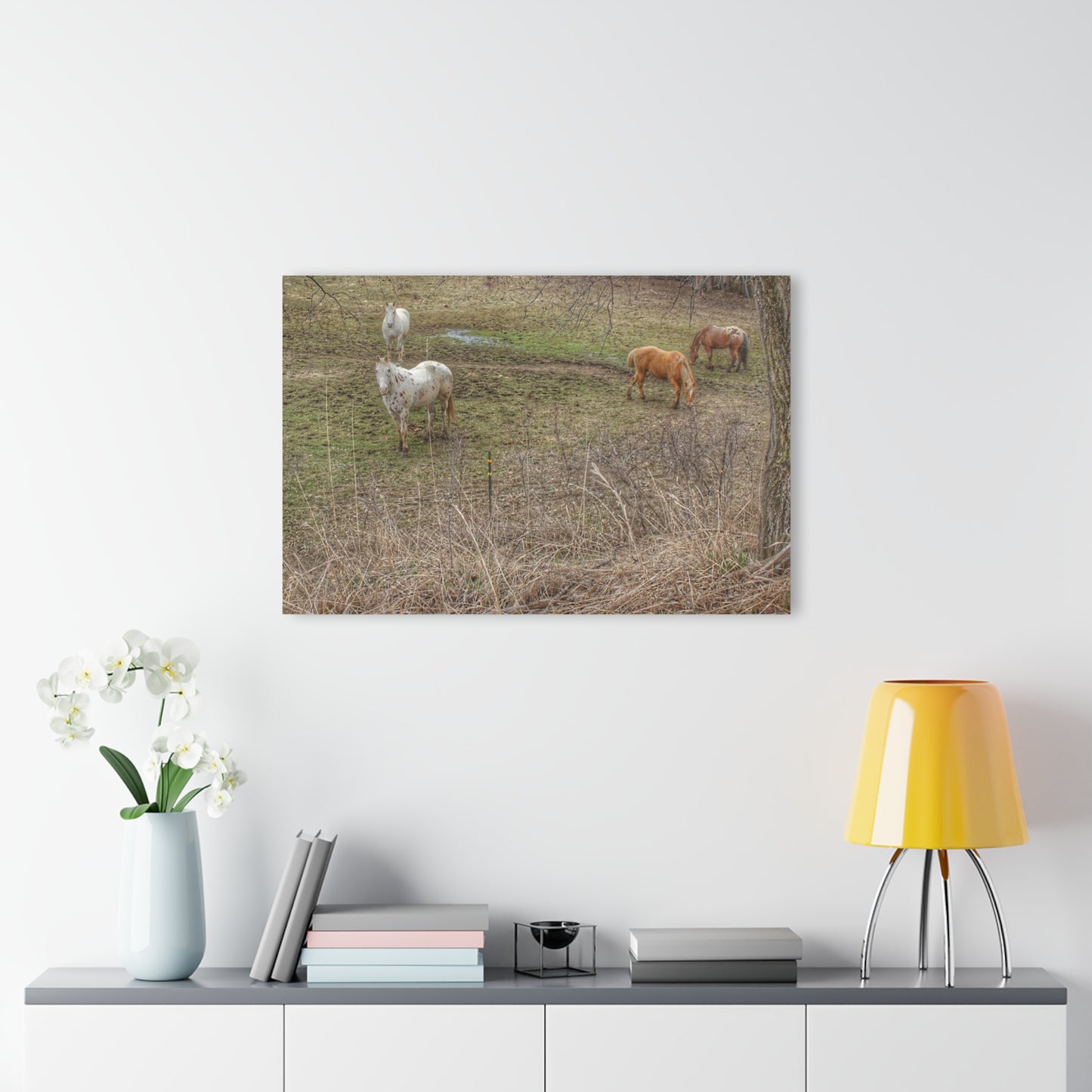 Barn Boutique Modern Farmhouse Acrylic Wall Print| Horses of Barnes Road II