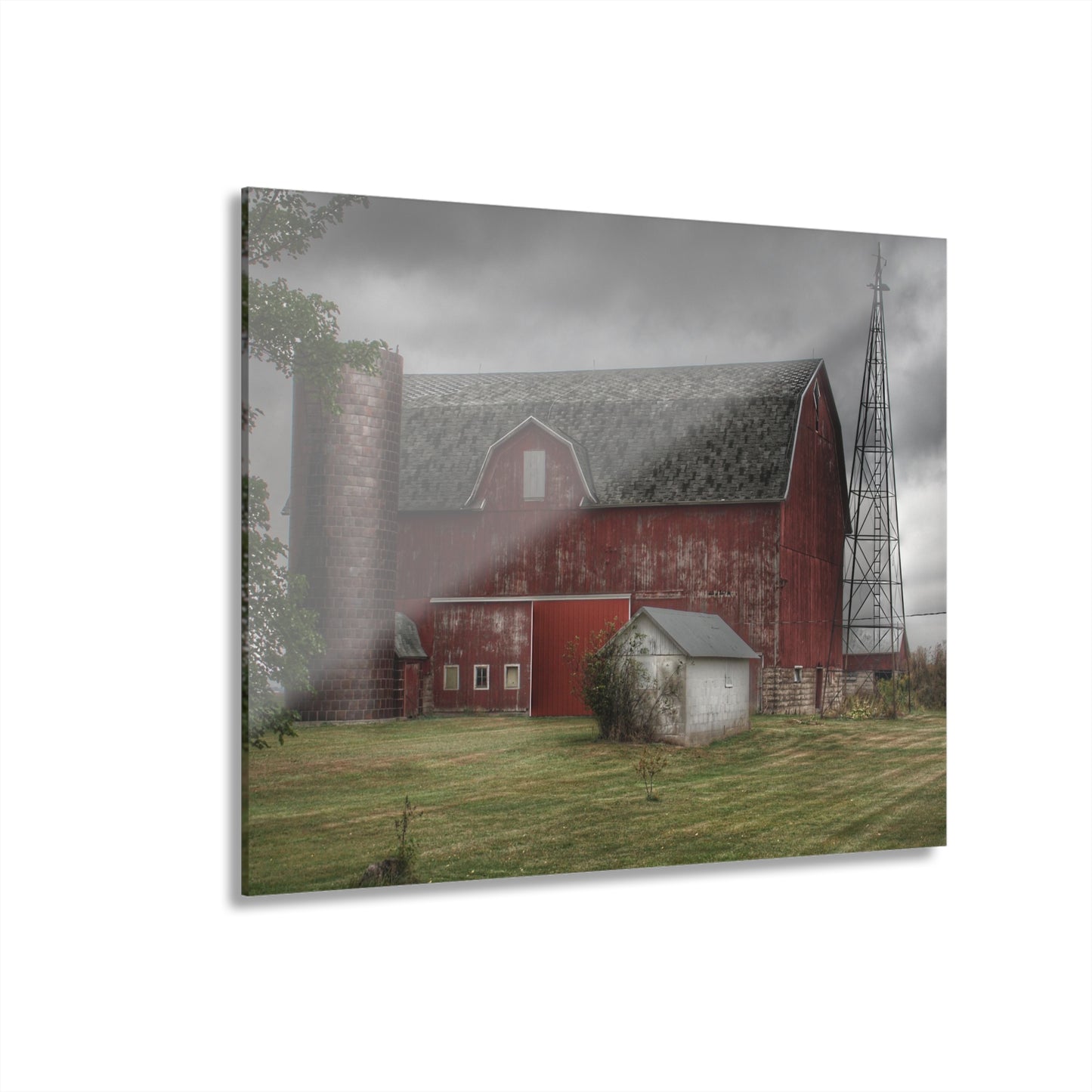 U R There Photography Weaver Road Red II Rustic Farmhouse Acrylic Wall Print