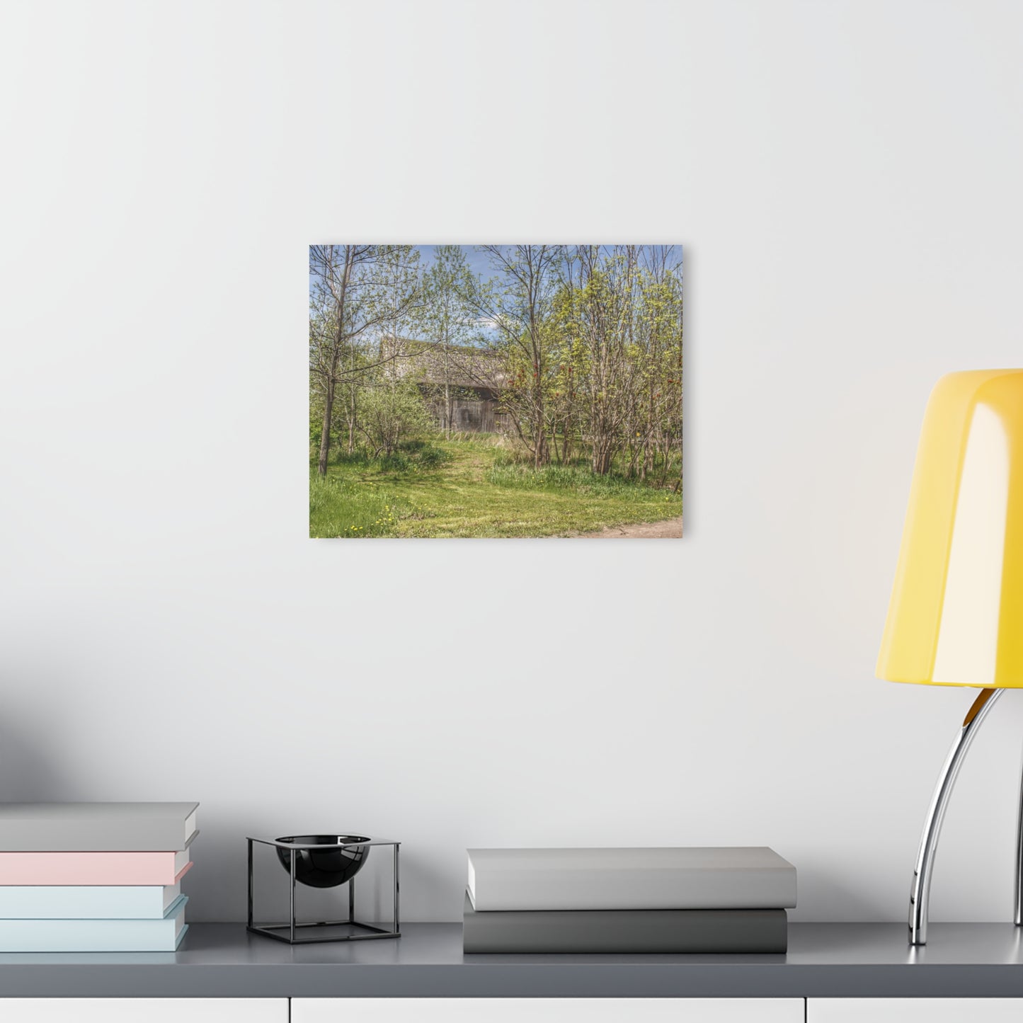 U R There Photography Bishop Road Grey I Rustic Farmhouse Acrylic Wall Print