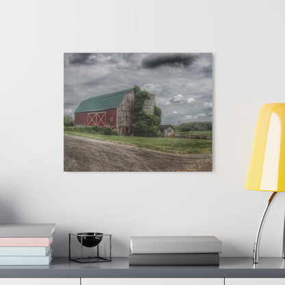 U R There Photography West Hunters Creek Road Red II Rustic Farmhouse Acrylic Wall Print