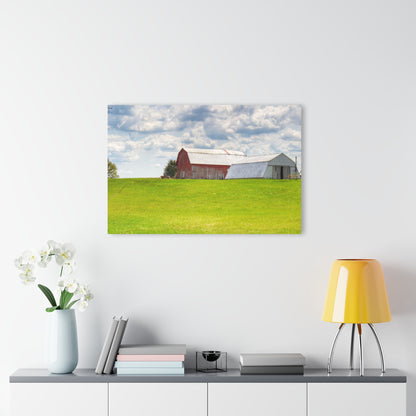 U R There Photography Henderson Hilltop Red Rustic Farmhouse Acrylic Wall Print