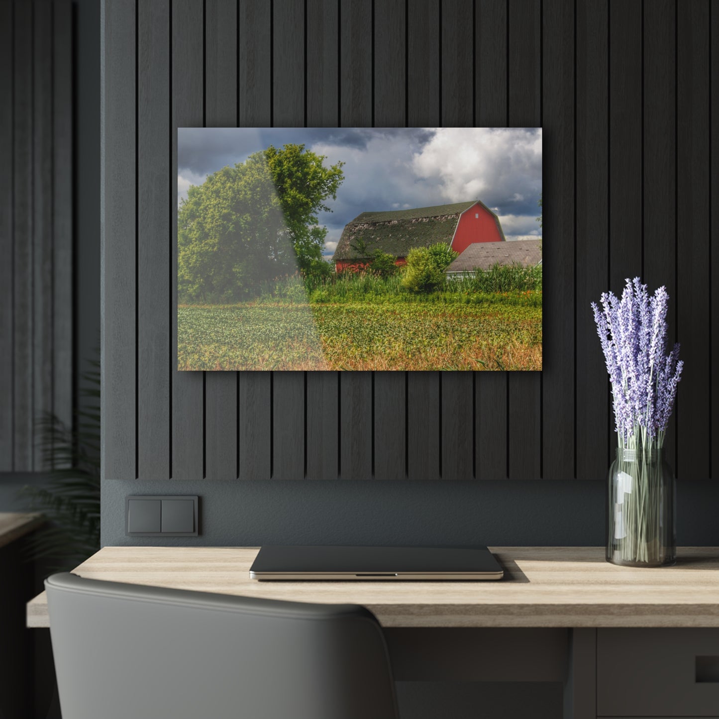 U R There Photography Shelby Red IV Rustic Farmhouse Acrylic Wall Print